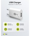 Goobay USB-laddare 5W - USB-A, vit, perfekt för mobil och lampor
