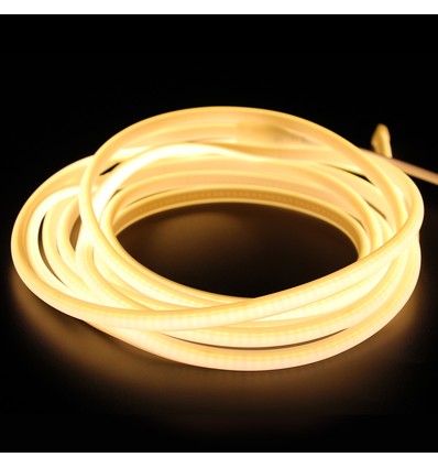 5 m. vattentät Neon COB LED strip - 230V, IP67, 288 LED, 11,5W/m, kan klippas var 10cm