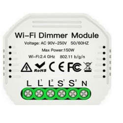 Wifi inbyggningsdimmer - 2x 100W LED dimmer, korsomkoppling, till inbyggning