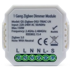 230V LED dimmer Zigbee inbyggningsdimmer - 150W LED dimmer, fjädertryck/push dim, Tuya Zigbee, till inbyggning