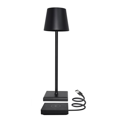 Candela LED bordslampa med trådös laddning - Svart, IP54 Inomhus/utomhus, touchdimbar