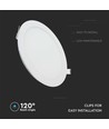 V-Tac 6W LED downlight - Hål: Ø11 cm, Mål: Ø12 cm, 230V