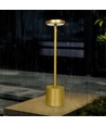 Uppladdningsbar LED bordslampa med trådös laddning - Guld, IP54 Inomhus/utomhus, touchdimbar
