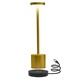 Uppladdningsbar LED bordslampa med trådös laddning - Guld, IP54 Inomhus/utomhus, touchdimbar
