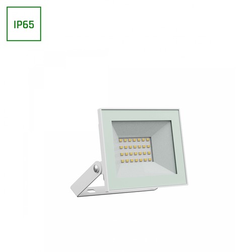 Noctis Lux strålkastare 20W - kallvit, 230V, IP65, 116x92x24 mm, vit