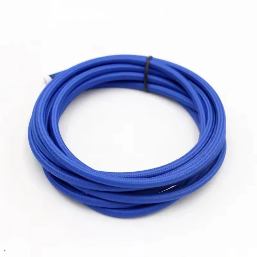 5m textilsladd 2x0,75 mm² - 230V, blå