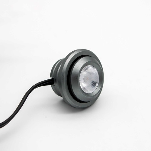 1W Ø2,9cm SPOT29 möbelspot infälld RA90 - 12V DC, Hål: Ø2 cm, Mått: Ø2,9 cm, Borstat stål
