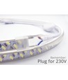 Outlet: 5 m. vattentät LED strip (Type Y) - 230V, IP67, 120 LED, 10W/m