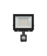 Noctis Lux 4 strålkastare 30W - kallvit, 230V, IP44, 141x185x53mm, svart, PIR-sensor.