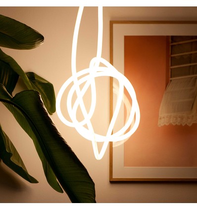 5m Neon Flex Tube - 230V, varmvit, D16 Neon komplett set, inredning