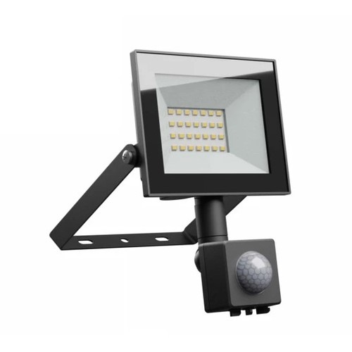 20W sensorstrålkastare Noctis Lux 4 - Svart, PIR-sensor, IP44, 230V, Spectrum