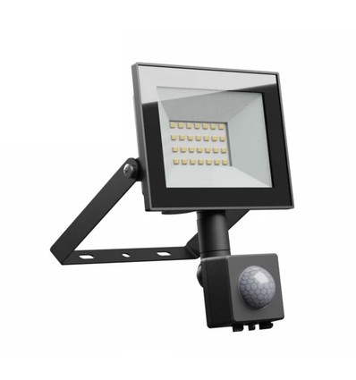 20W sensorstrålkastare Noctis Lux 4 - Svart, PIR-sensor, IP44, 230V, Spectrum