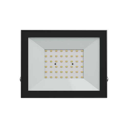 Noctis Lux strålkastare 50W - kallvit, 230V, IP65, 176x137x25mm, svart.