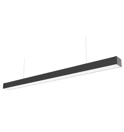 36W LED ljusskena, taklampa för kontor - Svart, 120 lm/W, 120 cm, inkl. wireupphäng