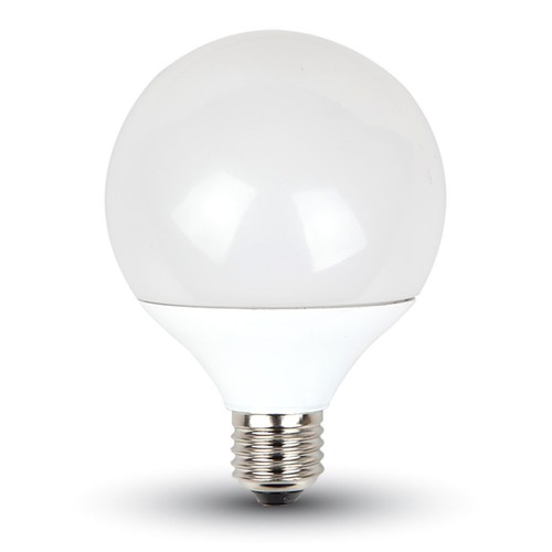 G95 LED-lampa 10W E27 - 6400K, Termoplast.