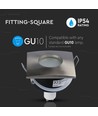 GU10 lampa - Fyrkantig, Satin Nickel