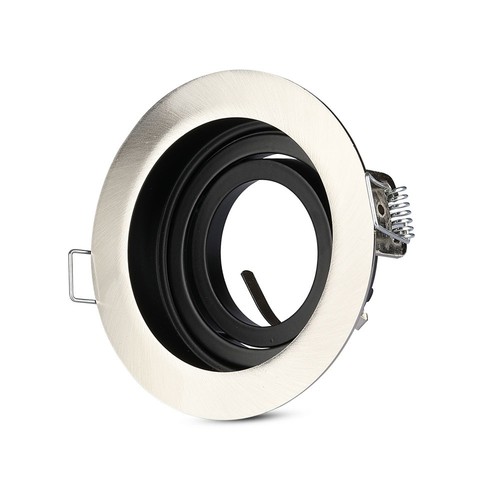 GU10 - lampa, runda, satin nickel