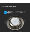 GU10 lampa (VIP) - rund, satin nickel