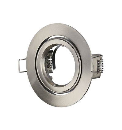 GU10 lampa - rund, satin nickel