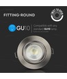 GU10 lampa - rund, satin nickel