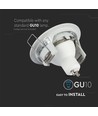 GU10 lampa - rund, vit