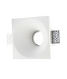 GU10 Gipslampa/ring - Inbyggnad, Fyrkantig, Vit