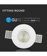 GU10 lampa - Gips, rund, vit