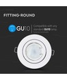 GU10 - lampa, rund, vit