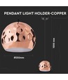 Pendel lampa i koppar för E27 - utan ljuskälla, IP20