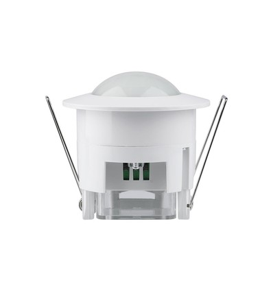 PIR taksensor för inbyggnad - 360°, max 300W LED, vit, IP20, justerbar tid och ljusstyrka