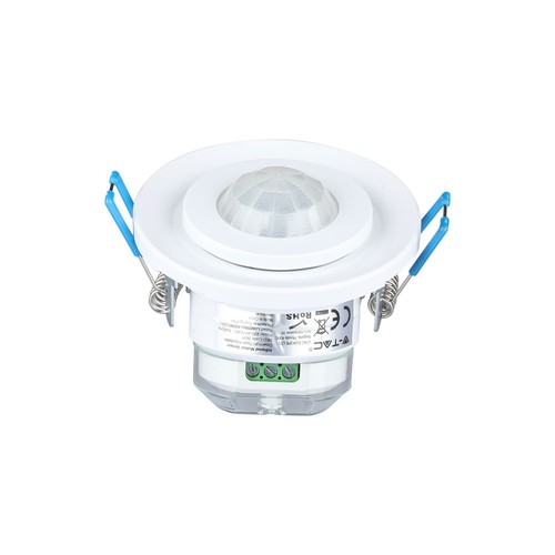 PIR taksensor med rörligt huvud - 360 grader, max 400W LED, IP20, vit