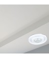 PIR taksensor med rörligt huvud - 360 grader, max 400W LED, IP20, vit