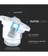 PIR taksensor med rörligt huvud, justerbar - 360 grader, max 400W LED, vit