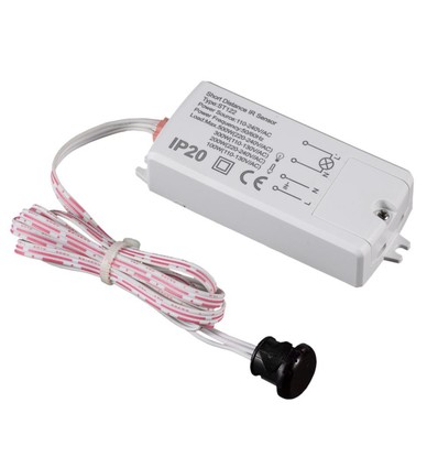 230V Handsensor för skåp - 5-6cm sensoravstånd, PIR, max: 200W LED