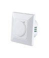 Mikrovågsrörelsesensor för vägginbyggnad - max 300W LED, IP20, vit, justerbar tid och ljusstyrka