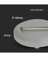 2W Trappstegsljus LED - 4000K, Grått Hölje, Rund