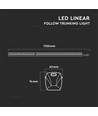 50W LED Lineär Skensystembelysning 4000K 90D lins (160lm/W)-Dimbar