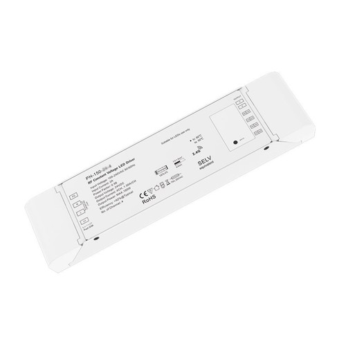 150W / 12V DC dimbar rWave strömförsörjning - 12.5A, RF, push-dim, 4 kanaler