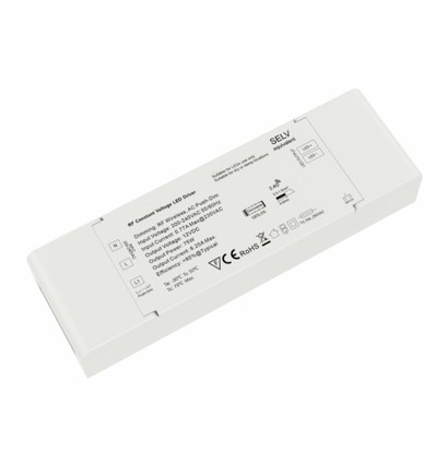 LEDlife rWave 75W dimbar strömförsörjning - 12V DC, 6,25A, RF, push-dim