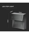 3W LED-spot för trappor - IP65, svart, 4000K, 210lm, utanpåliggande