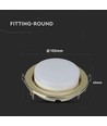GX53 Infälld spotlight rund - Guldfärgad kant, djup 40mm