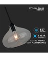 Modern Glas-Glans-svart glas hänglampa Ø280-E27