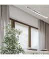 Designer böjd glas vägglampa 18W - krom 4000K Ø985mm