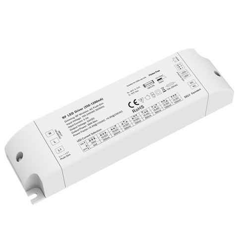 36W / 350mA-1200mA dimbar rWave-driver för LED-panel - 10-52V, Push-dim, RF, flicker free