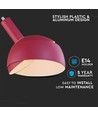 E14 Pendel Sockel - Plast, Skjut Aluminium, Lampskärm, Rosa.