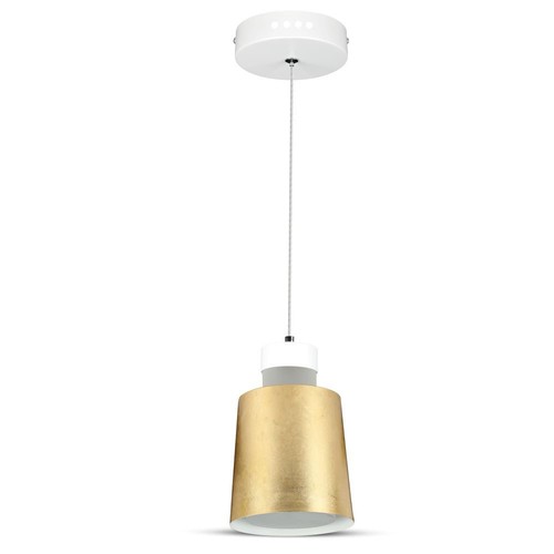 7W LED Pendellampa - Guld Lampskärm 4000K