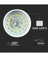 7W LED Pendel - Akryl, Guld Lampskärm, 3000K