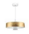 7W LED Pendellampa - Akryl, Guld Lampskärm, 3000K.