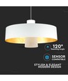 7W LED Pendellampa - Akryl, Vit Lampskärm, 3000K