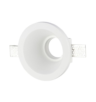 GU10 Gips Lampa/ring - Inbyggnad, Rund, Vit